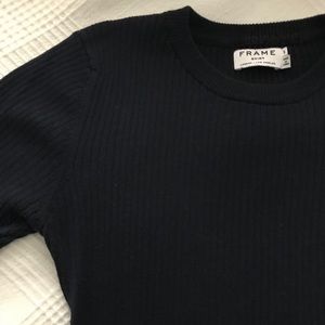 FRAME Denim Le Crew Sweater Navy Size Small